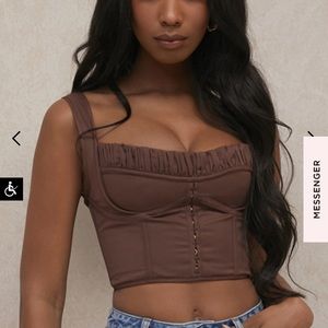 Brown corset top